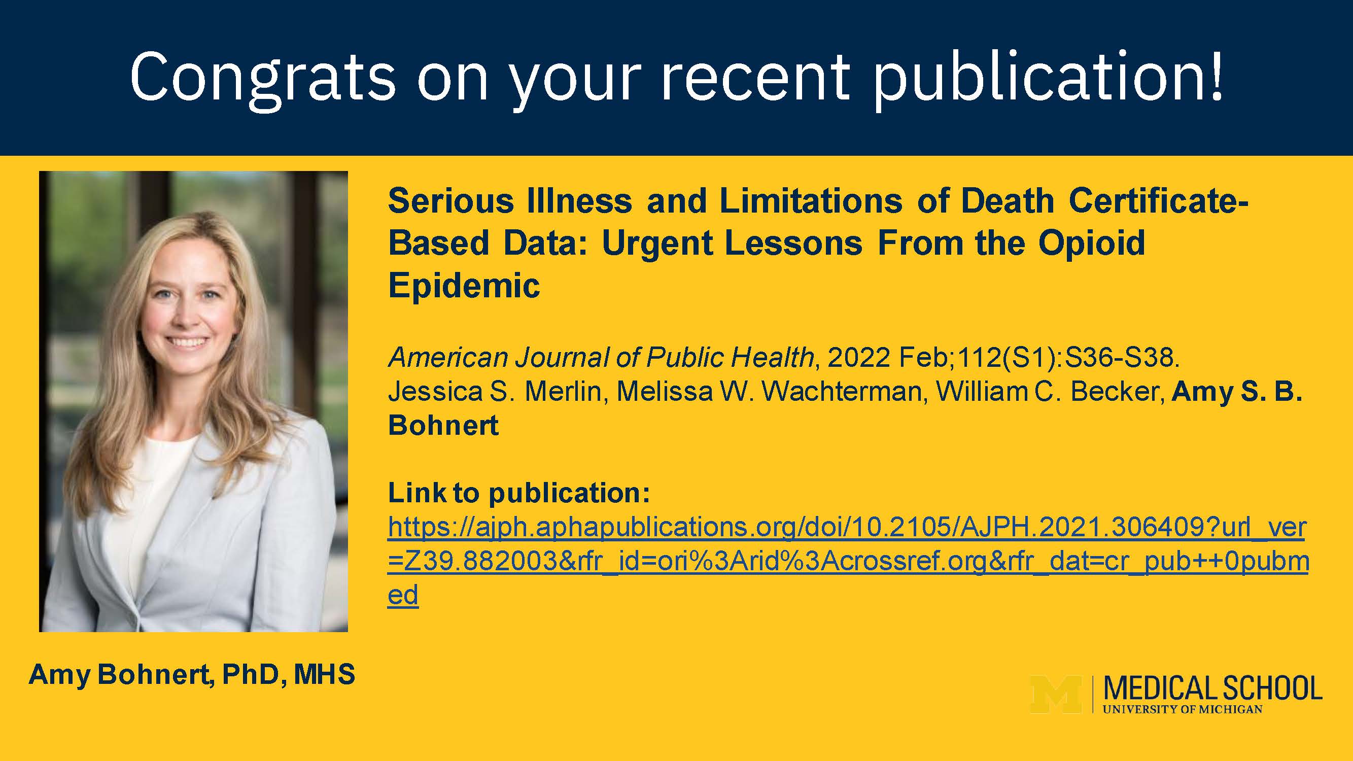 Bohnert Publication American Journal Of Public Health Pain Research